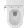 Безободковый подвесной унитаз VITRA NEST c функцией биде, встроенным смесителем, с бачком VITRA FRESH для моющего средства дюропластовое сиденье микролифт 5176B003-6233